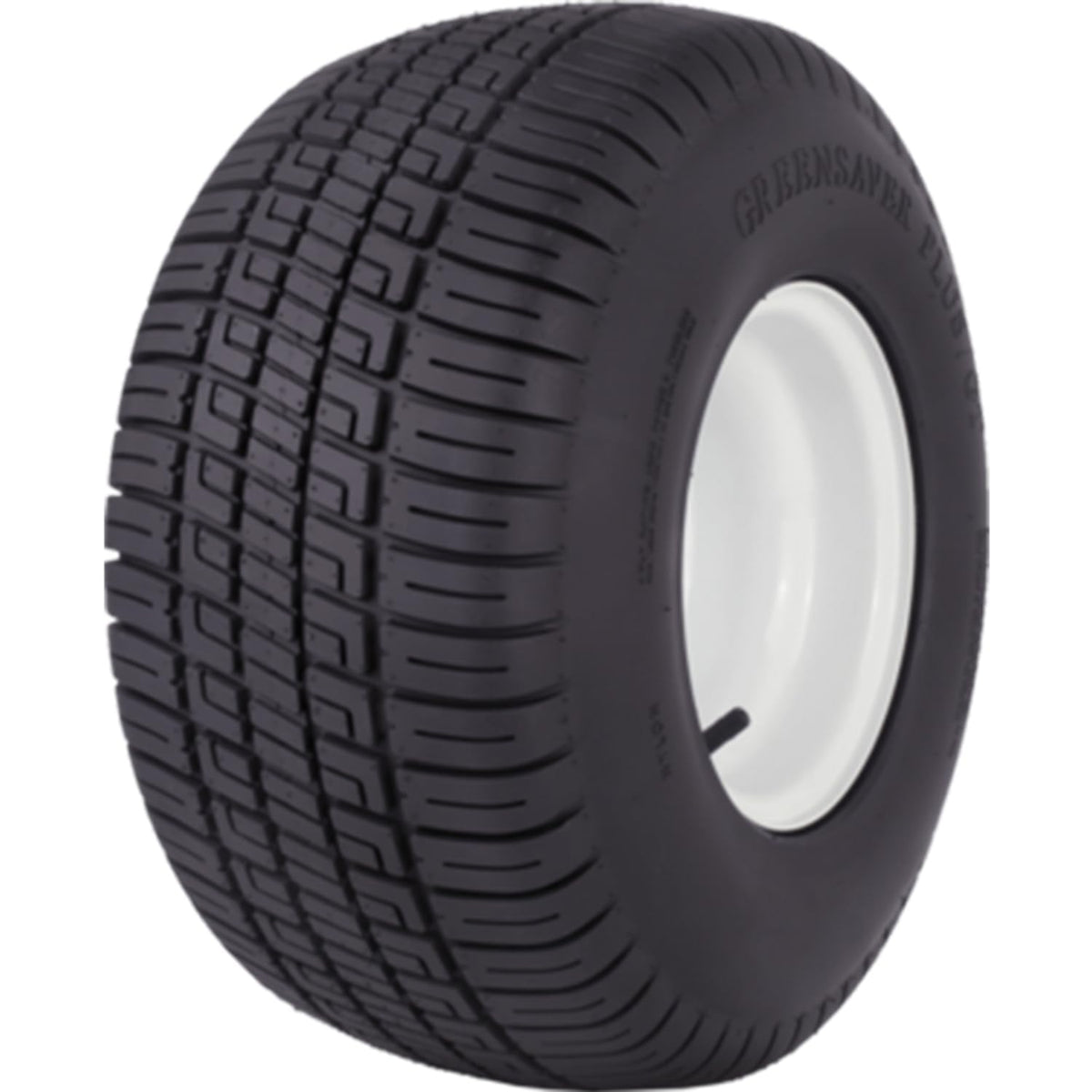 Greenball Greensaver Plus GT tire side view for stable handling on golf cart rides