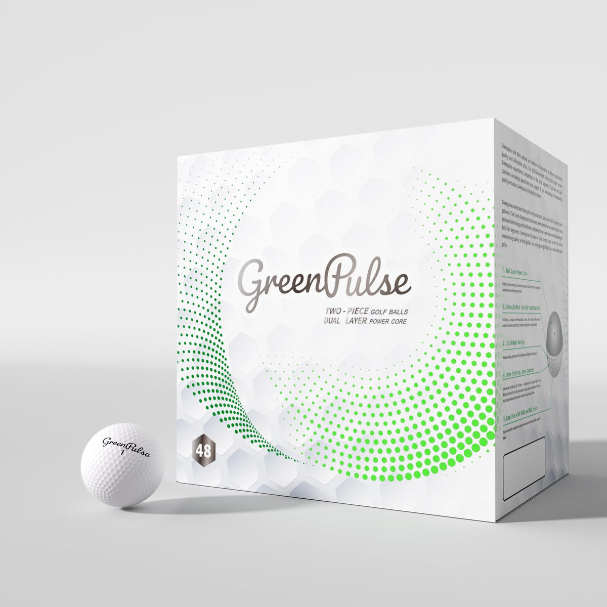 GreenPULSE Drive+ Distance golf ball in flight demonstrating distance potential