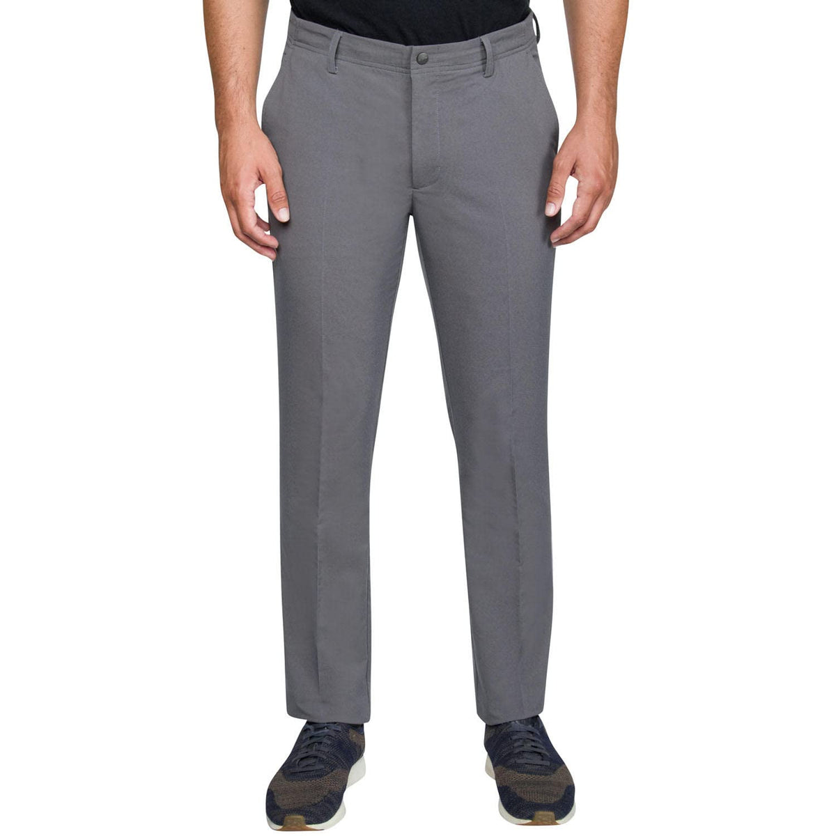 Greg Norman Golf Performance Stretch Pant fabric detail; lightweight, moisture-wicking material for warm rounds.