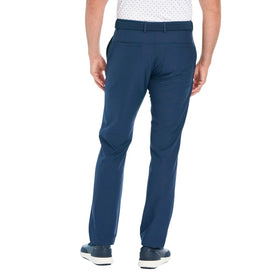 Greg Norman ML75 chino pant blue back view showcasing a tailored silhouette and durable construction