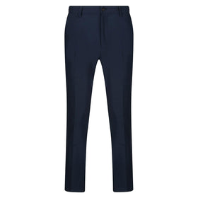 Greg Norman Ml75 Microlux Pant front view in dark navy with sleek flat front