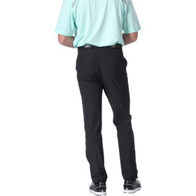 Greg Norman ML75 Microlux Pant in steel, side view with subtle silver shark logo