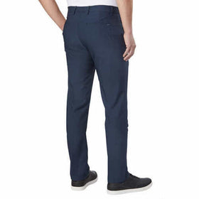 Greg Norman ML75 Performance Classic Pant navy, back view, tailored look for travel.