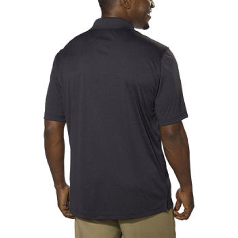 Greg Norman ML75 polo side swing view showing flexible movement for golf