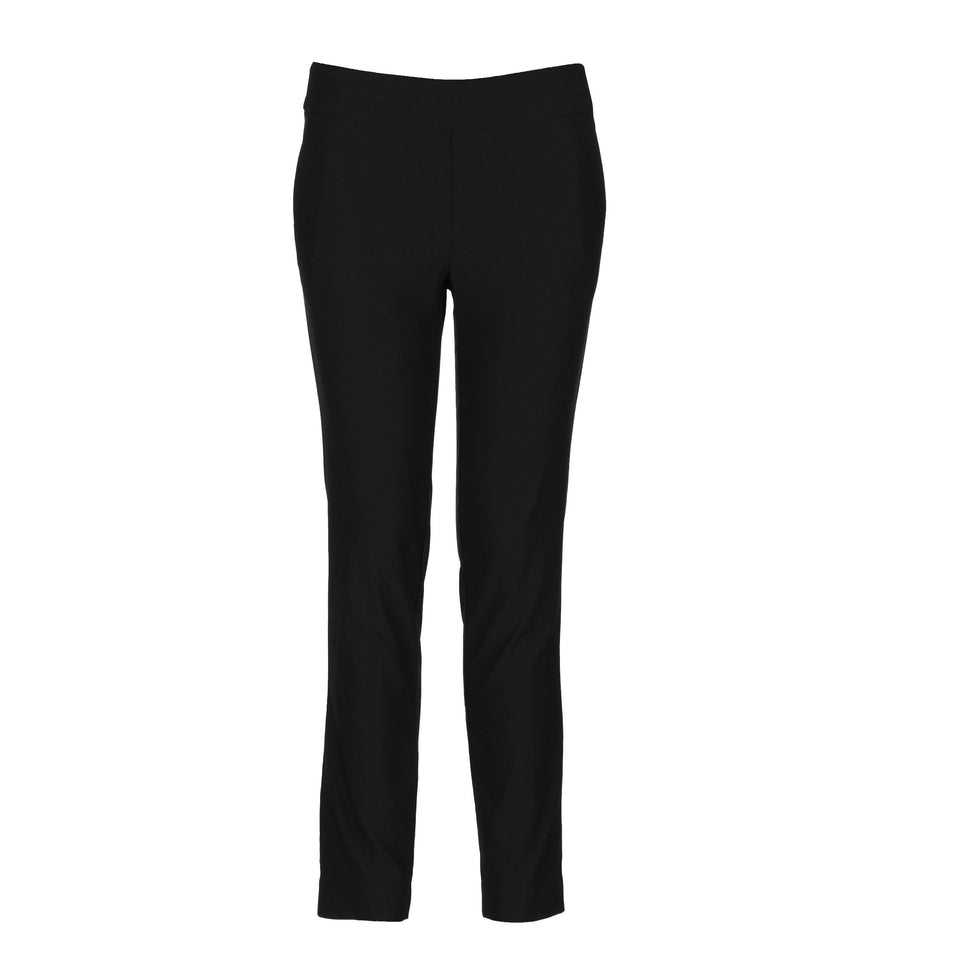 Greg Norman Women's Slimming Pant in black for moisture-wicking comfort on the golf course