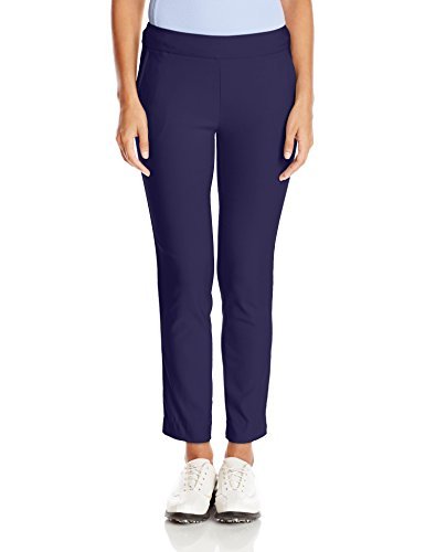 Greg Norman Women's Slimming Pant in Midnight Navy for breathable, flexible golf-ready comfort.