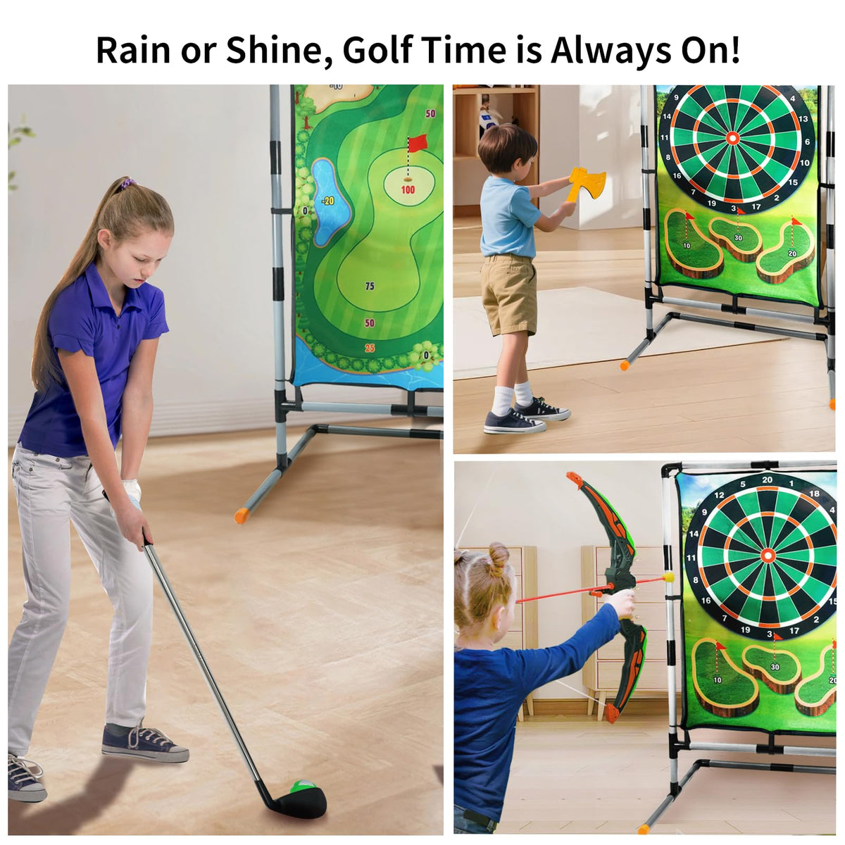 grnpeak archery target wall ready for safe backyard games