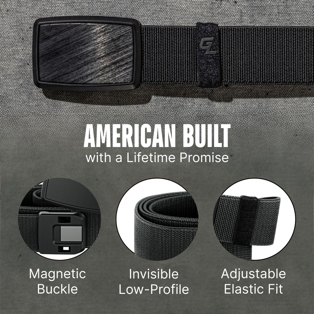 Women’s stretch belt with adjustable fit moves with you all day.