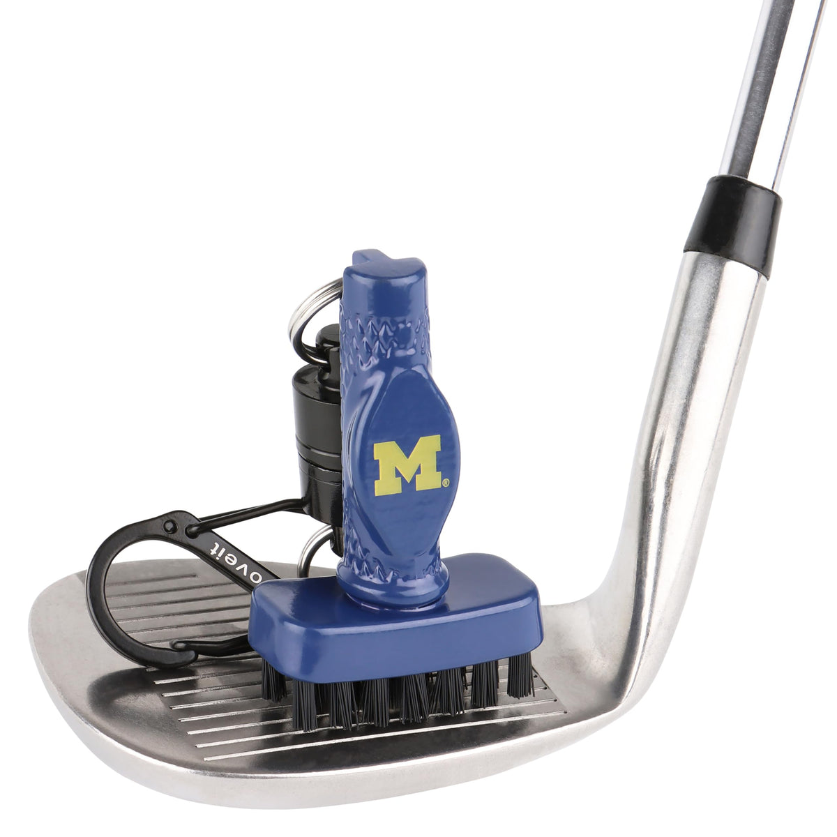 Grooveit MiniG golf club cleaning brush in A-380 Michigan color for fast clubhead cleaning