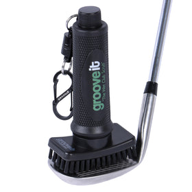 Grooveit Wet Club Scrub with nylon-bristle head for quick, thorough golf club cleaning