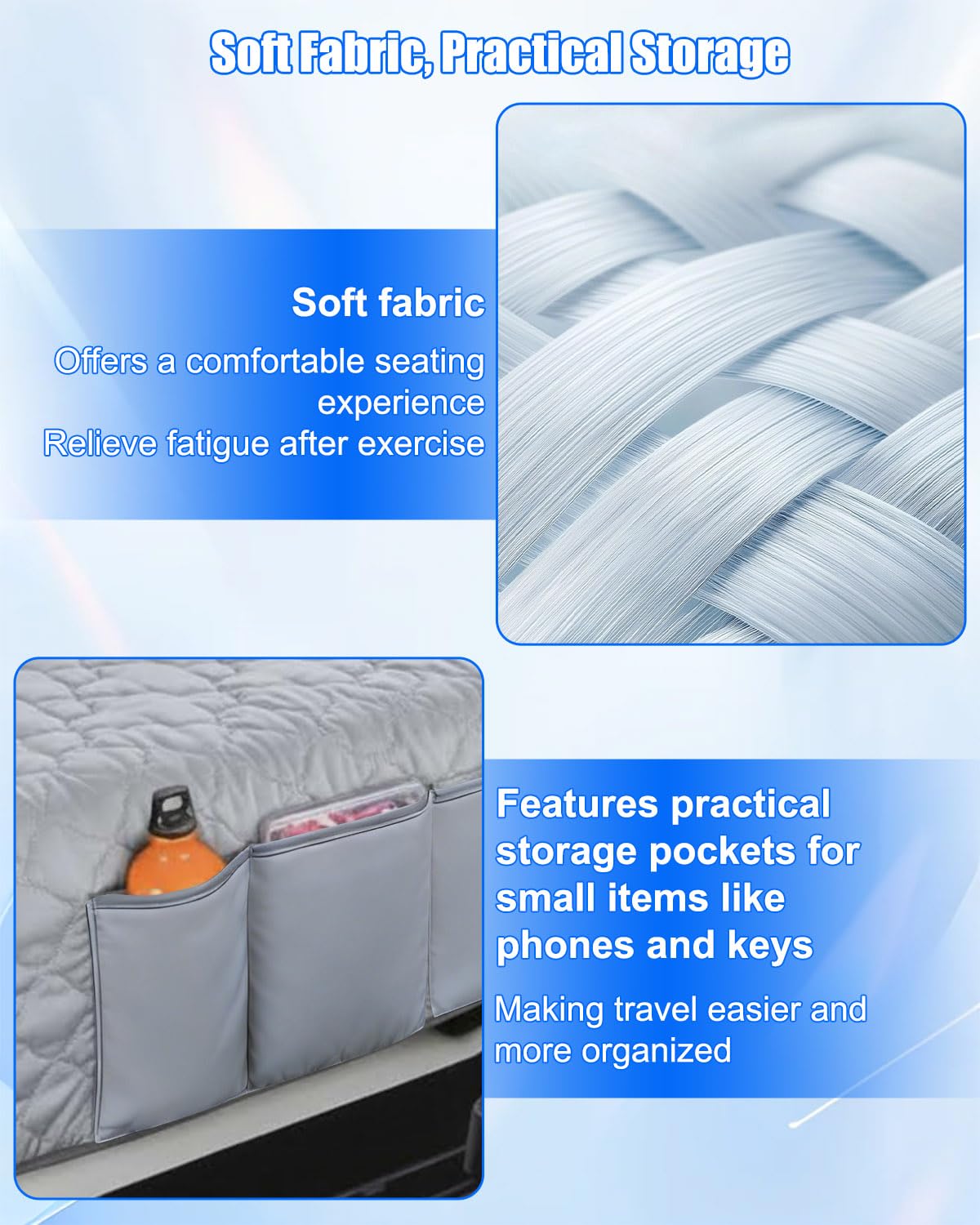 GRSVDF 52x32 inch heating seat cover fits standard golf carts securely.