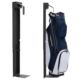 Gtouse wall-mount golf bag storage stand keeps bags upright and organized