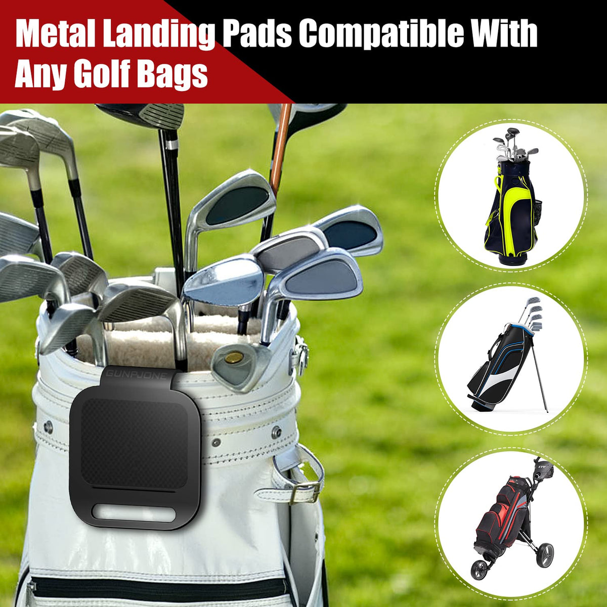 GUNPJONE metal landing pad close-up shows abrasion-resistant, scratch-resistant build