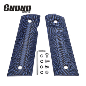 Durable G10 phenolic material grips designed to resist deformation over time.