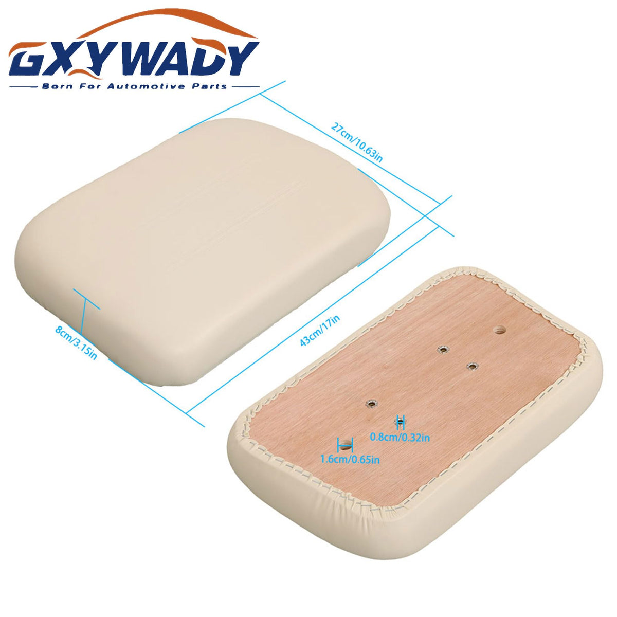 GXYWADY seat back foam detail — close-up emphasizes soft, comfortable sponge