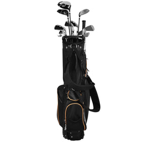 GYMAX Golf Stand Bag free-standing design rests firmly on various terrains.