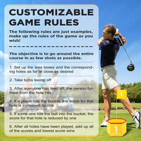 GYMMALL Backyard Golf Set foldable design fits in car trunk or closet