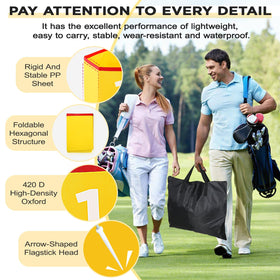 GYMMALL Backyard Golf Set tee boxes aid consistent shots on any ground