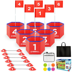 GYMMALL Golf Bucket Yard Game assembly for quick setup