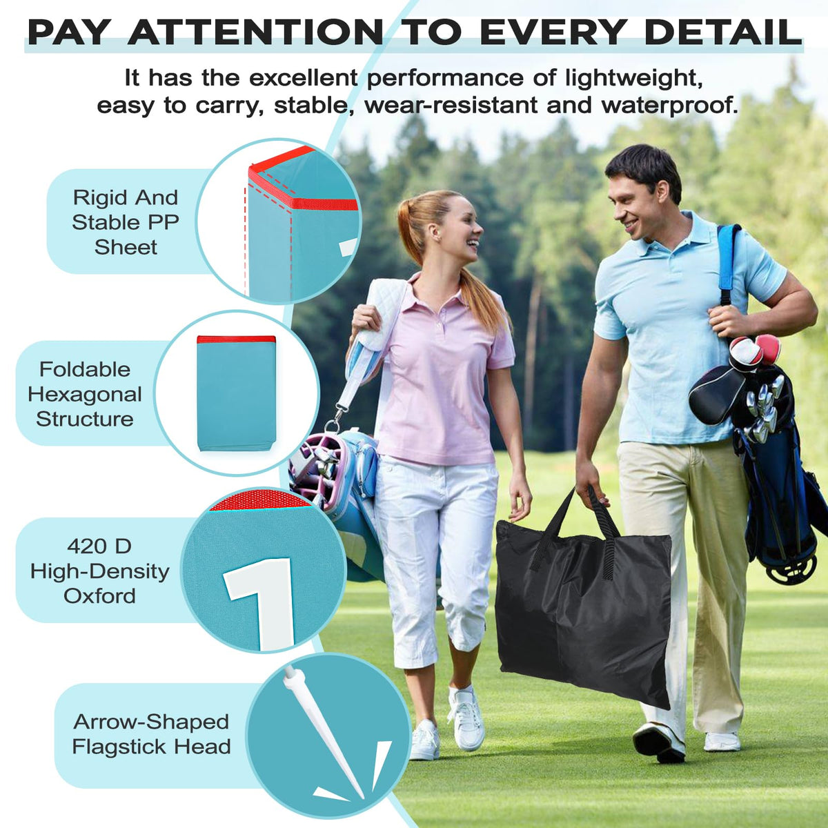 GYMMALL Golf Bucket Yard Game on lawn for family fun