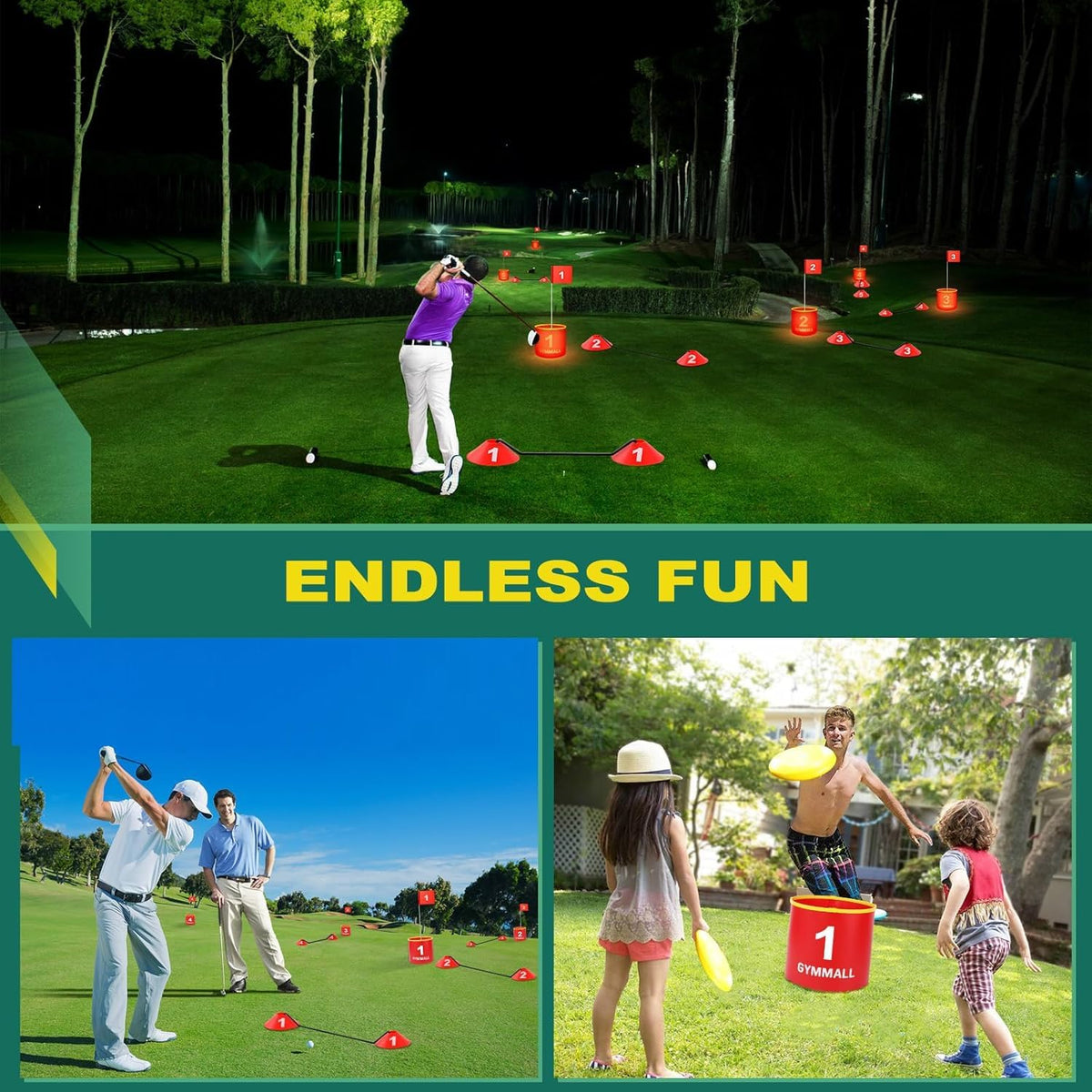 GYMMALL reinforced hoop keeps the bucket shape during energetic play.