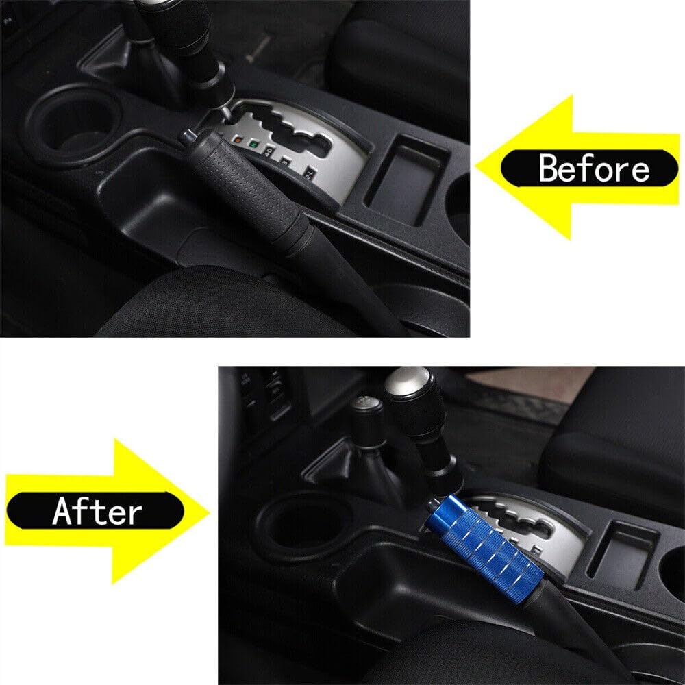 HAGEZA FJ Cruiser handbrake cover in red provides subtle contrast and durability.