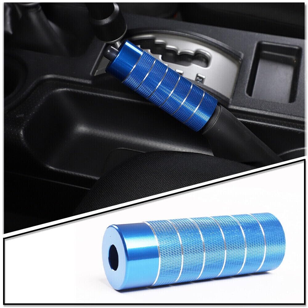 HAGEZA handbrake cover blue unboxed for quick inspection.