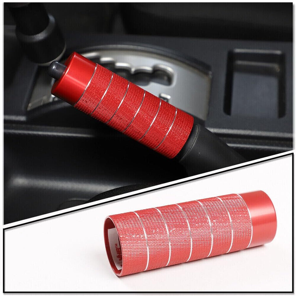 HAGEZA red handbrake sleeve for Toyota FJ Cruiser protects surfaces and upgrades interior style.