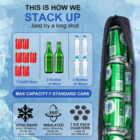 Hagsfire insulated golf bag cooler sleeve fits standard cans