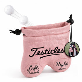 HahaHome golf ball pouch with leather texture enhances premium look during rounds.