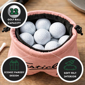 HahaHome golf ball pouch attached to bag streamlines access during drives and mulligans.