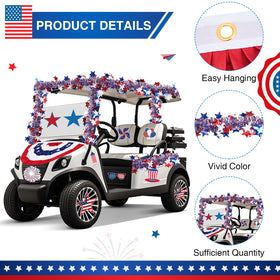 Hahafelt independence day stickers feature eight styles for customization.