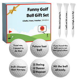 HahaHome funny golf balls with prints add humor on the course.