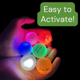 HahaHome glow ball green glow for easy late evening finding on course.