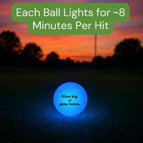 HahaHome glow ball pink glow enhances visibility in after dark rounds.