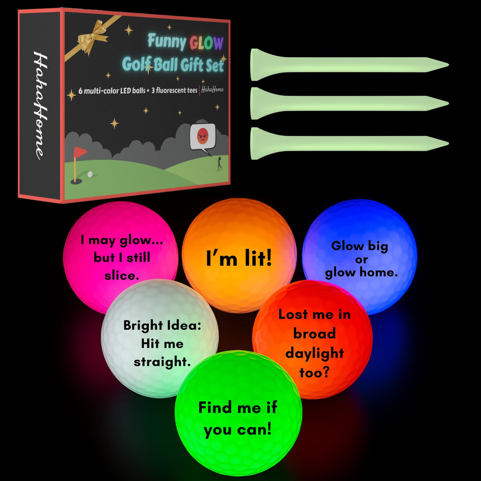 HahaHome glow ball red with night visibility glow helps finding after dark.