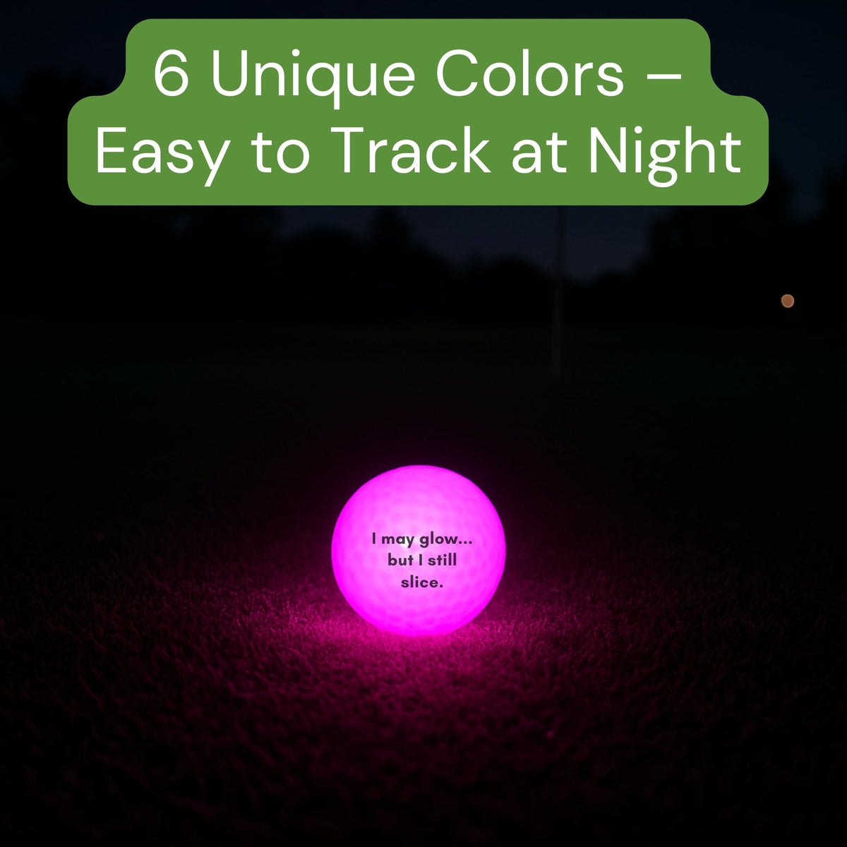 HahaHome glow ball yellow glow stands out for night golf practice.