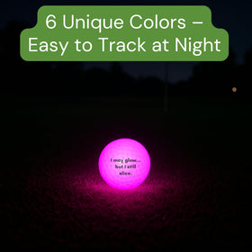 HahaHome glow ball yellow glow stands out for night golf practice.