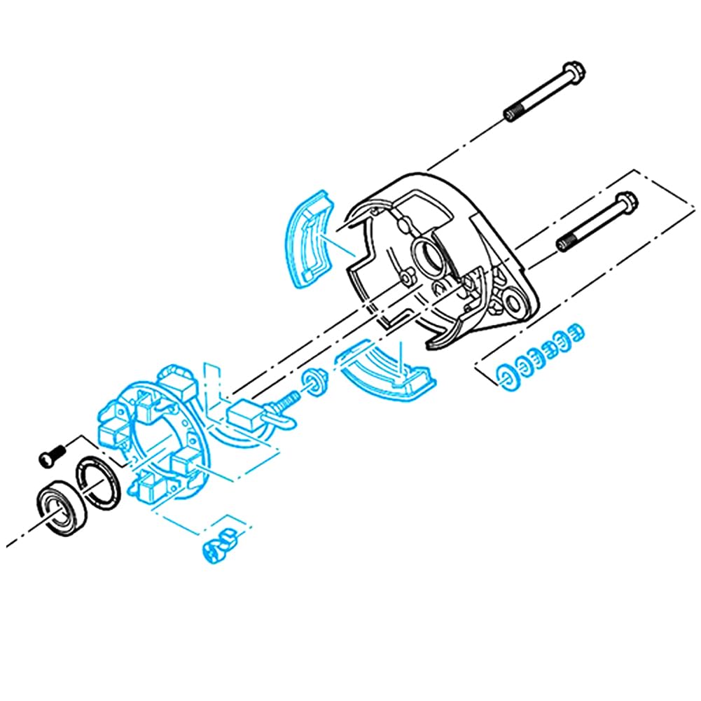 HaHeHo brush hardware bushing kit for secure mounting.