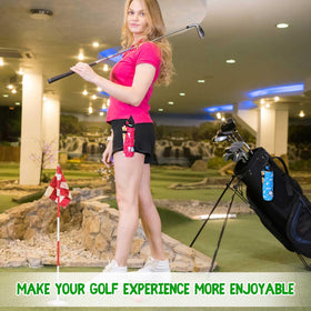 Halloscume portable golf ball pouch keeps balls organized between holes.