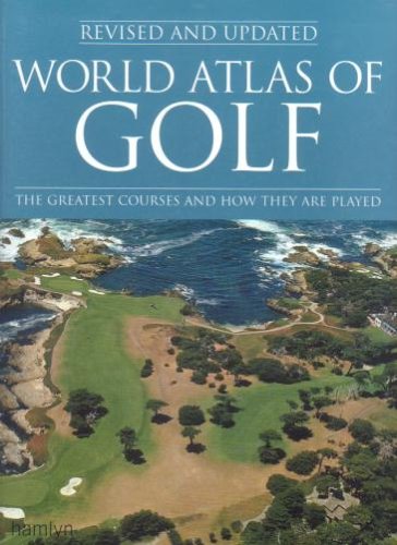 Hamlyn World Atlas of Golf cover with course maps for visualizing layouts and planning trips.