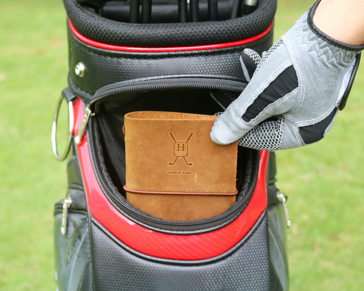 Handy Picks gift-ready leather golf log for the thoughtful golfer.