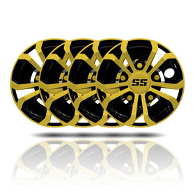 HANGKUNNEE 8in hub caps front view; enhanced curb appeal and hub protection.