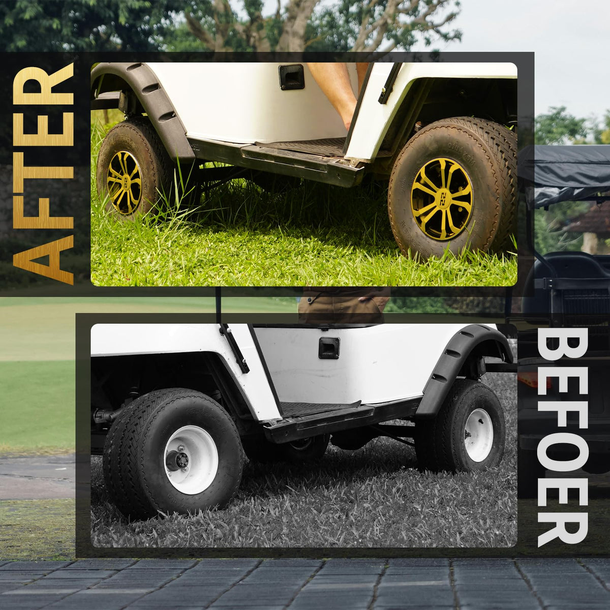 HANGKUNNEE 8in hub caps compatible with EZGO carts.