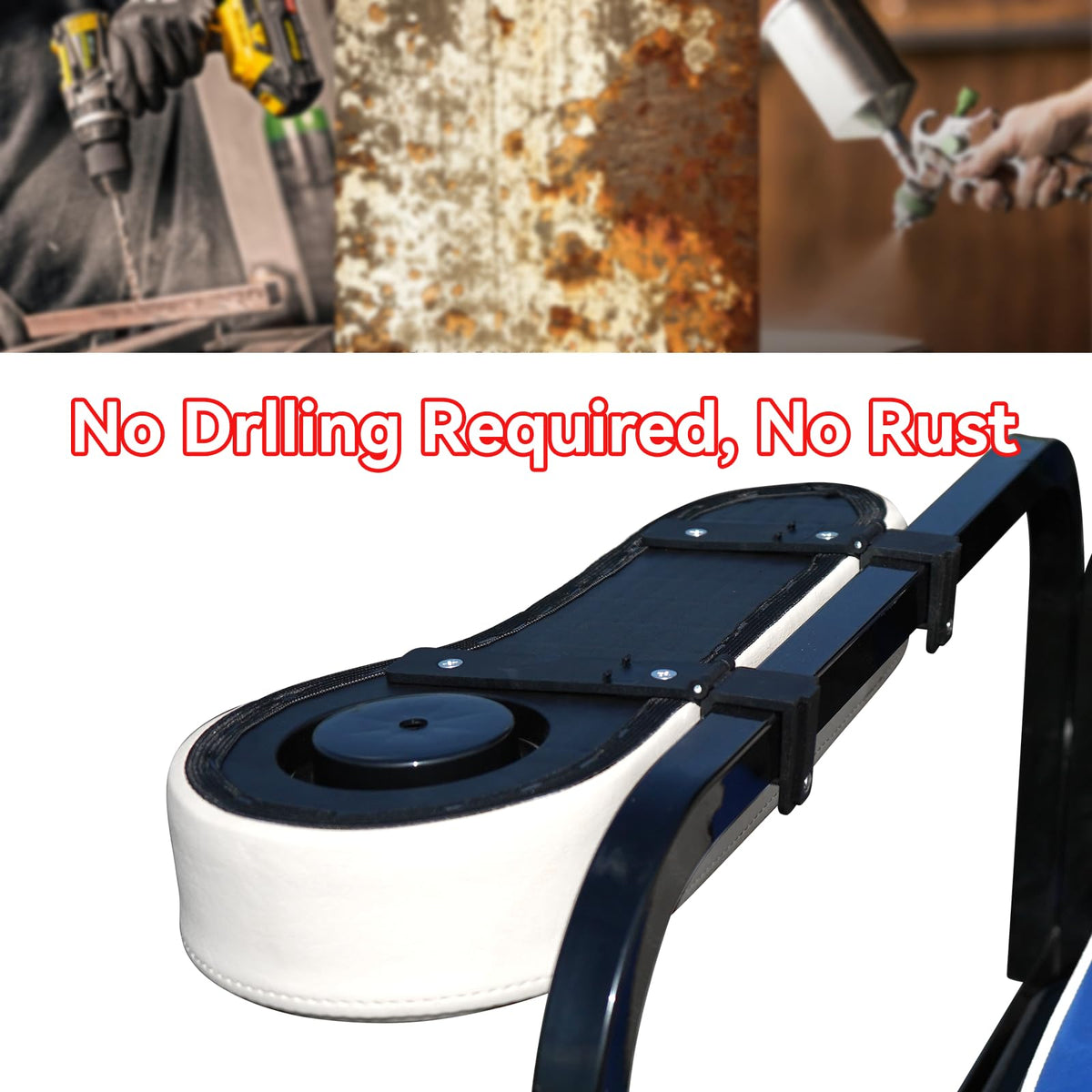 HANGKUNNEE armrest in use on EZ-GO rear seat for comfortable support