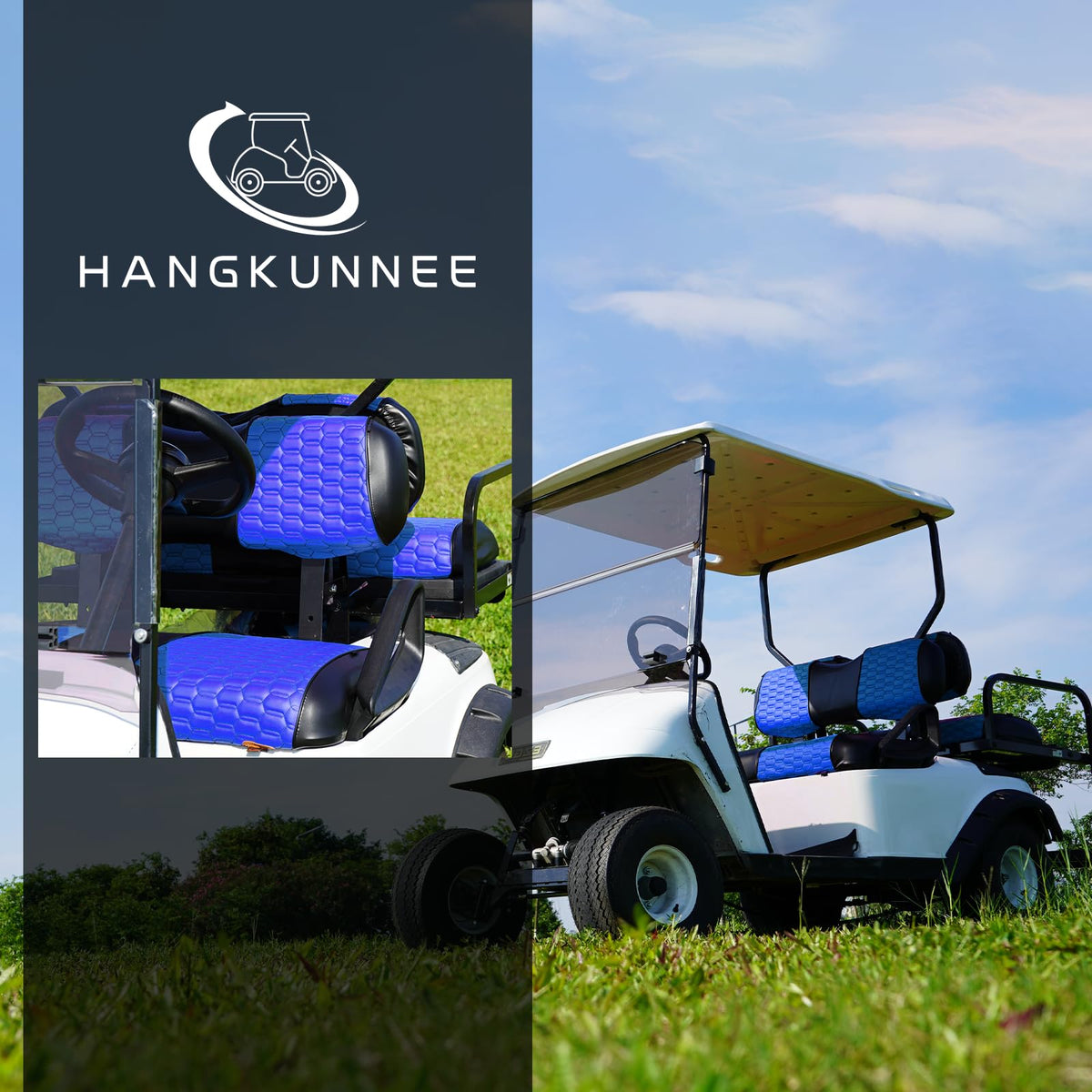 HANGKUNNEE breathable polyester mesh keeps seats cooler and drier.