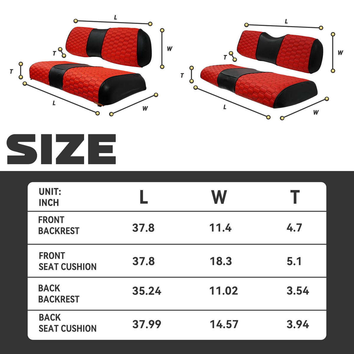 HANGKUNNEE Club Car DS front seat cover adds fresh look and protection.
