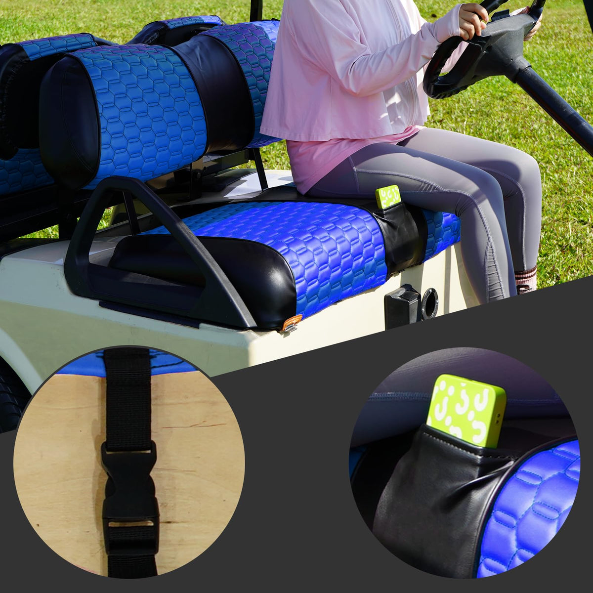 HANGKUNNEE Club Car DS seat cover concave convex design for a tailored fit.