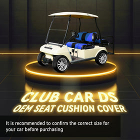 HANGKUNNEE Club Car DS seat cover material closeup shows breathable fabric.