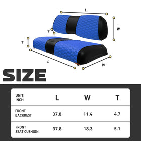 HANGKUNNEE Club Car DS seat cover with storage pockets for small items.